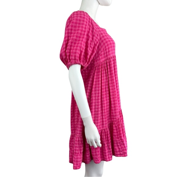 pilcro by Anthropologie NWT Pink Gingham Check Dress Size S - Picture 4 of 8